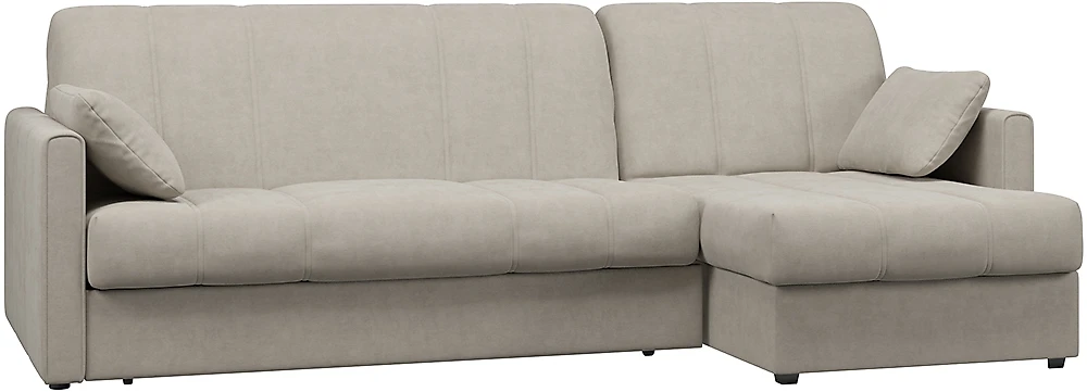 Угловой диван со спальным местом Доминик Плюш Крем