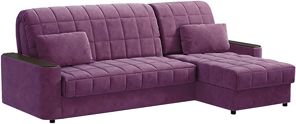 Угловой диван из велюра Даллас Плюш Фиолет