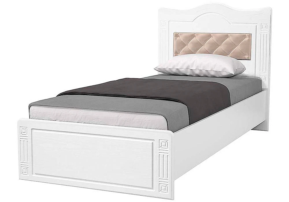 Односпальная кровать с мягким изголовьем Афина АФ-10 с мягкой спинкой