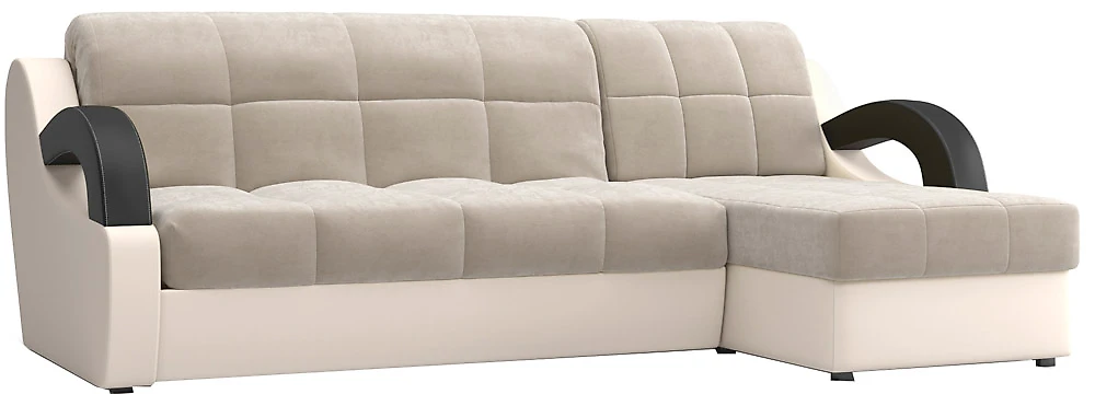 Угловой диван из велюра Мадрид Плюш Беж