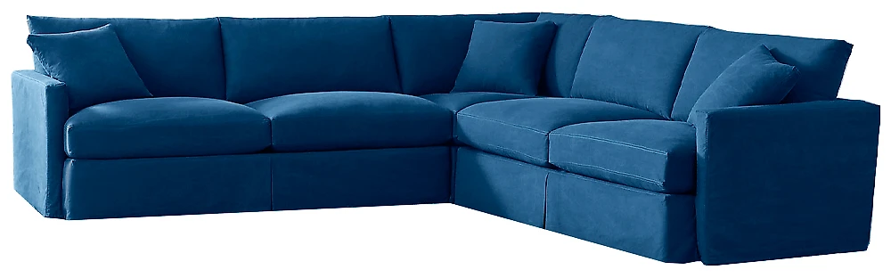 Угловой диван из велюра Марсия-2 Блу