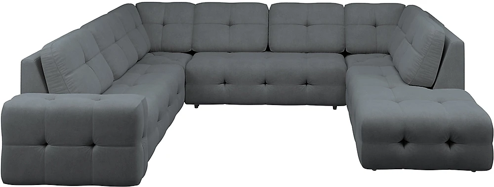 Угловой диван из велюра Спилберг-2 Дарк Грей