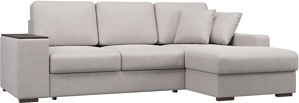 Угловой диван с подушками Уильям Плюш Крем