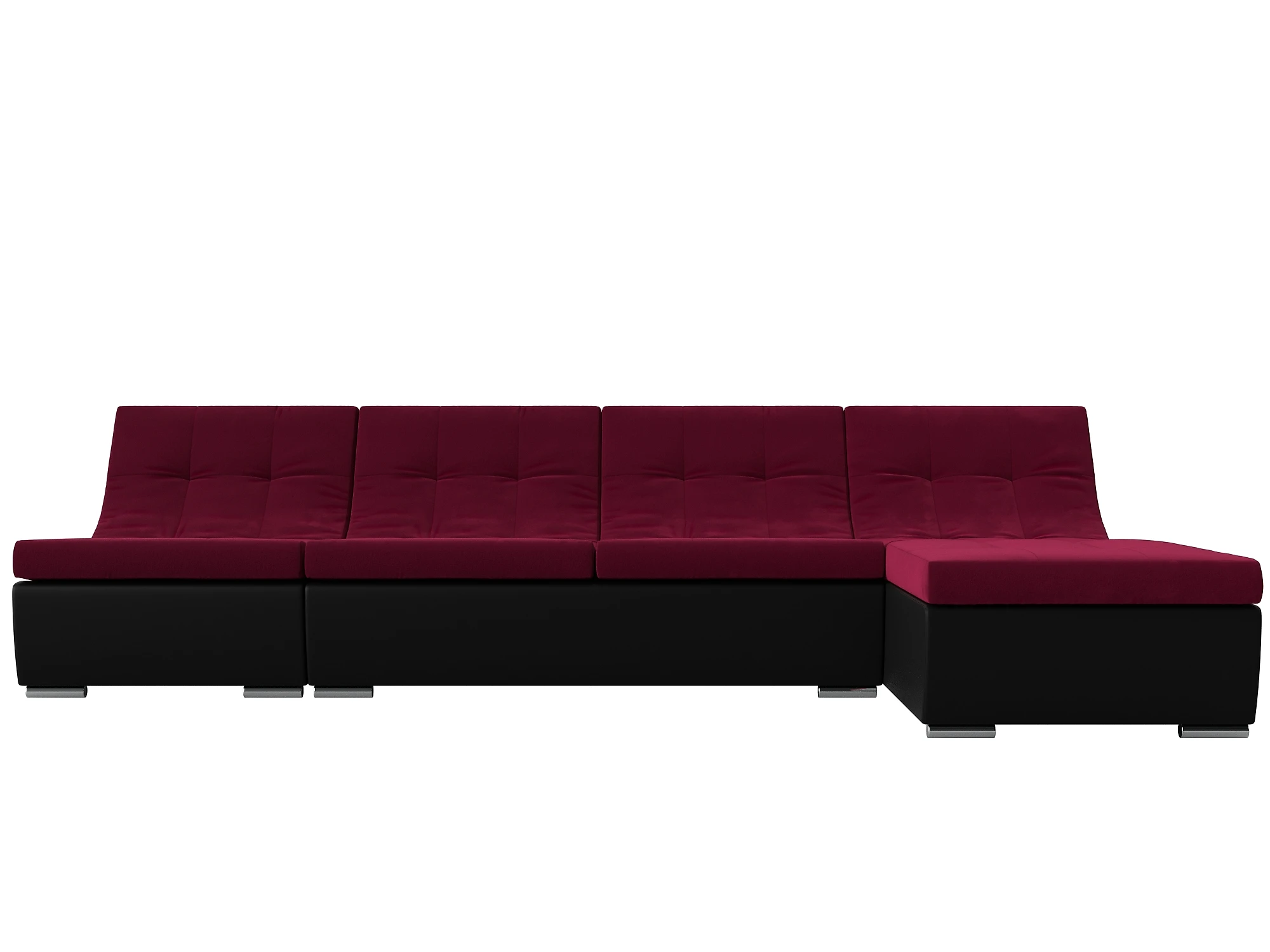 Чёрный угловой диван Монреаль Дизайн 3