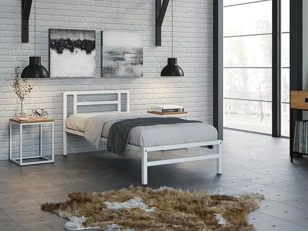 кровать в стиле минимализм Титан-90 (Мета)