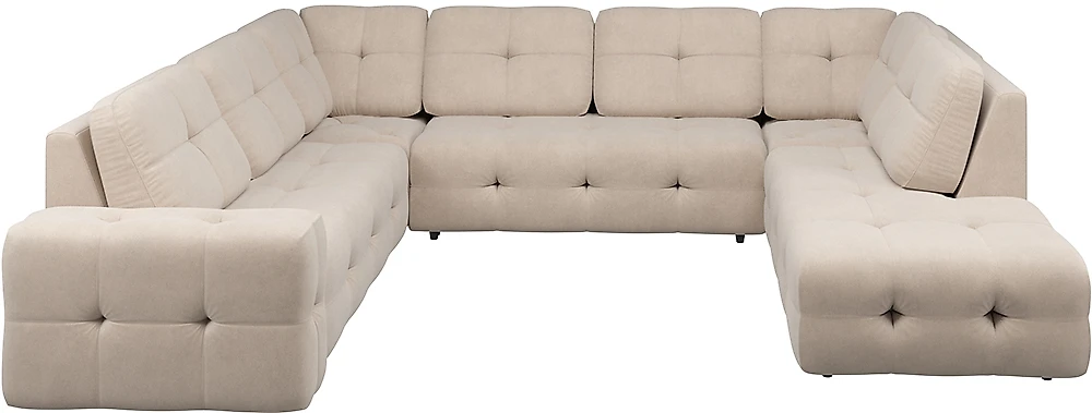 Угловой диван из велюра Спилберг-2 Крем