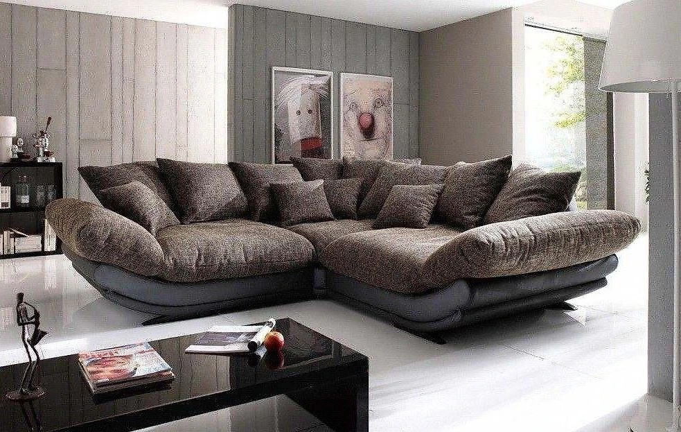 Угловой диван с подушками Авиньон Кантри Браун Мини