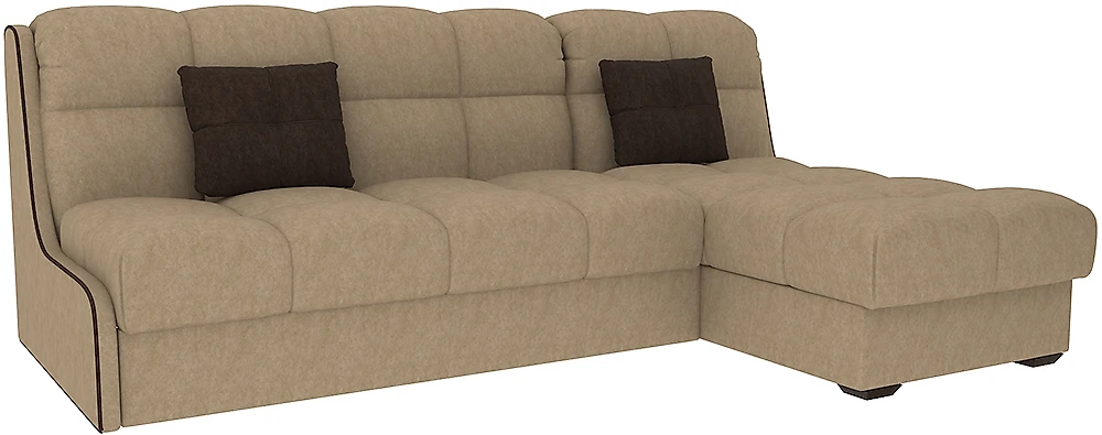 Угловой диван без подлокотников Тахко-БП Плюш Латте