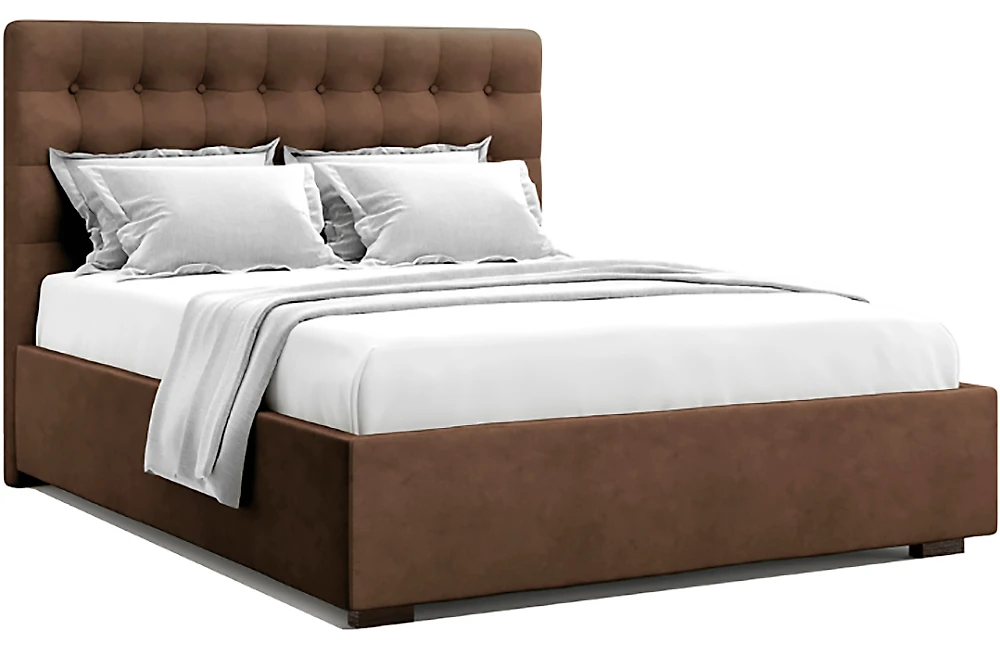 Современная двуспальная кровать Брайерс (Эмбер) Шоколад