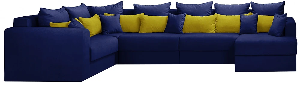 Угловой диван для ежедневного сна Манхеттен П-образный Блу