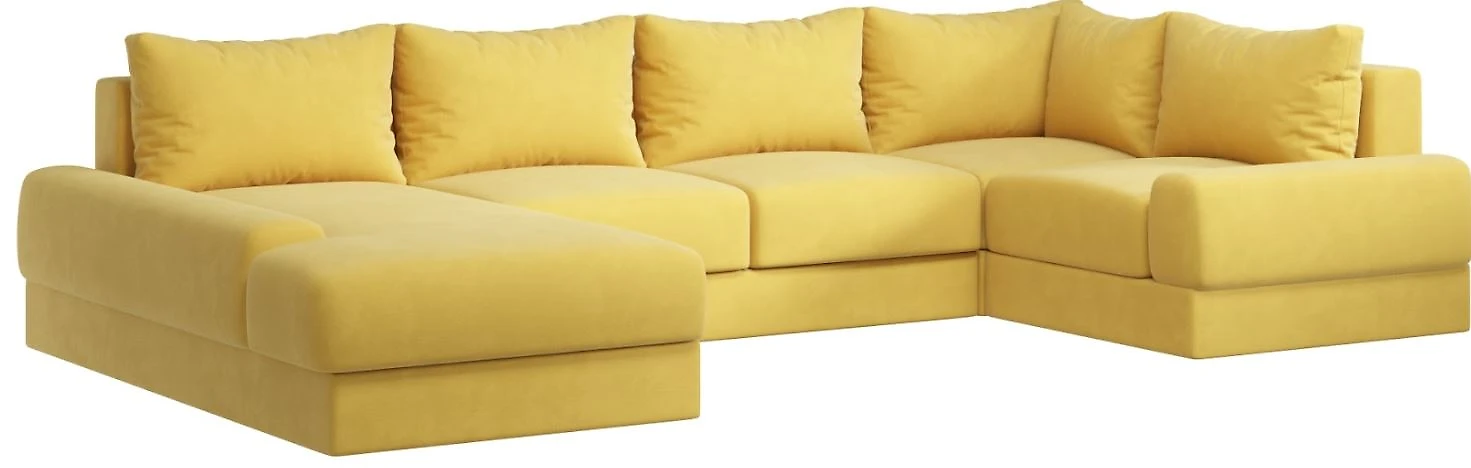 Угловой диван из велюра Ариети-П Дизайн 4