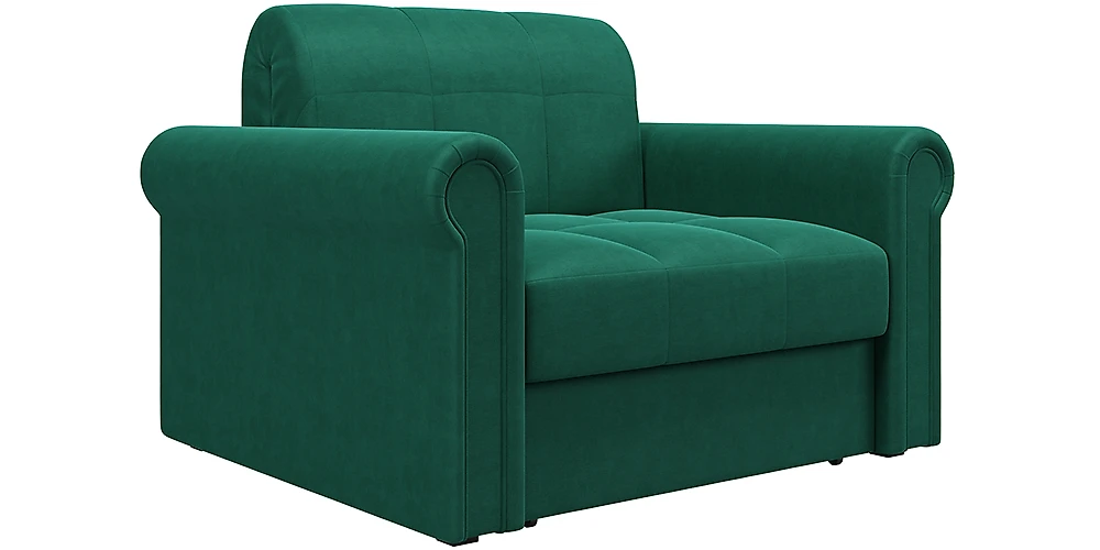 Зелёное кресло Палермо Плюш Изумруд