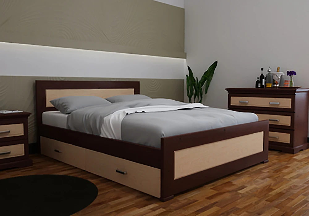 Современная двуспальная кровать Августина-6