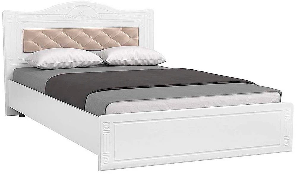 кровать в стиле минимализм Афина АФ-9 с мягкой спинкой