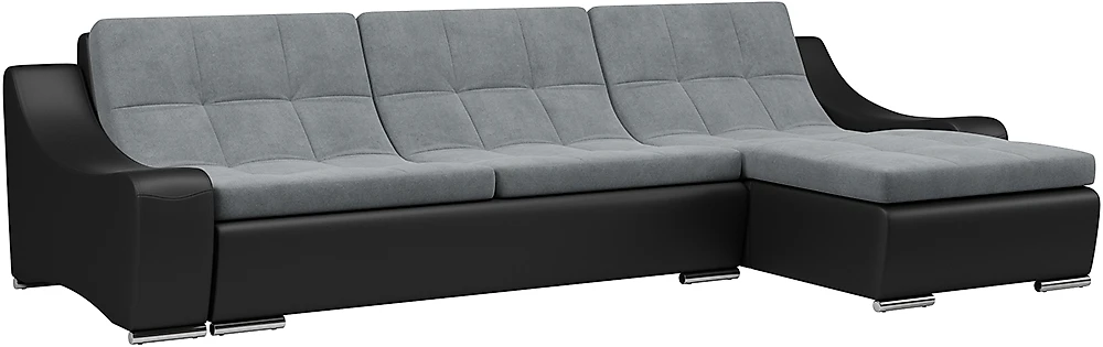 Модульный диван с оттоманкой  Монреаль-8 Плюш Графит