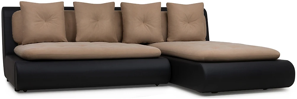 Угловой диван с подушками Кормак-1 Плюш Латте