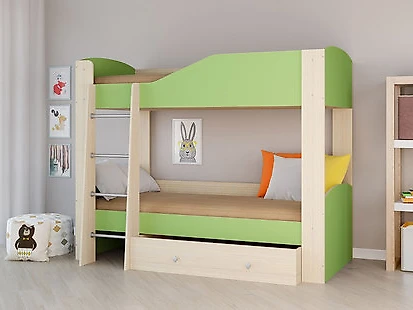 кровать в стиле минимализм Астра-2 Салатовый