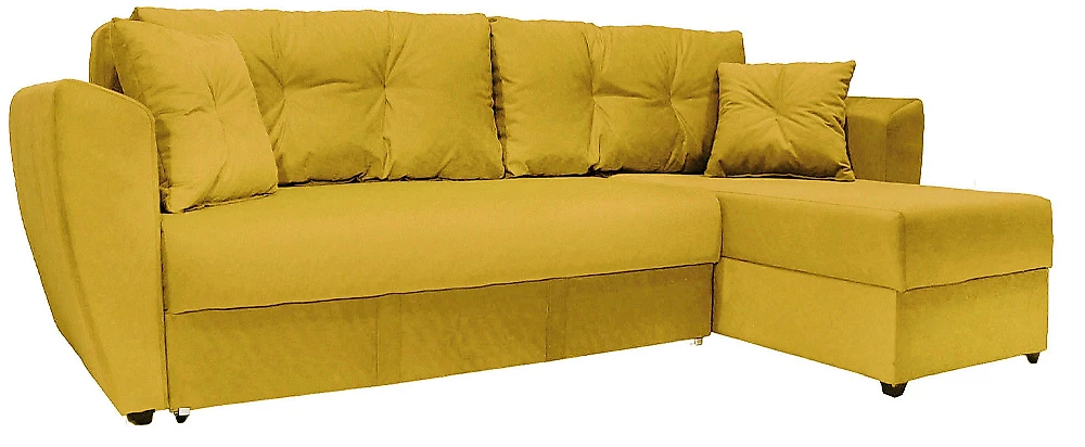 Угловой диван из велюра Амстердам Еллоу