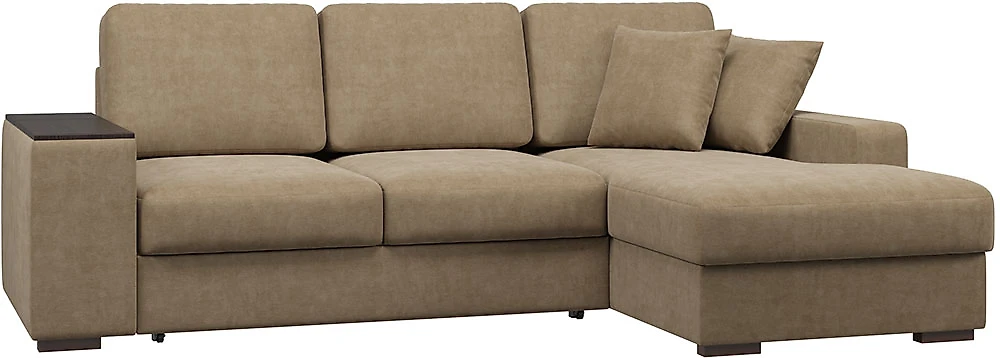 Угловой диван с подушками Уильям Плюш Сахара