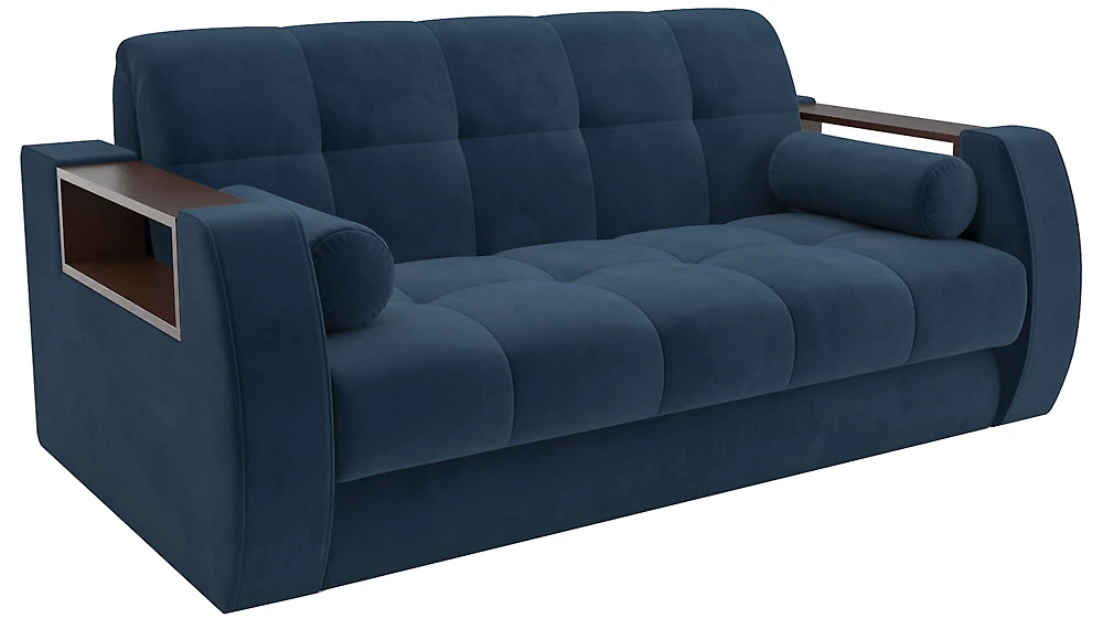 Синий детский диван Барон-3 Плюш Блу