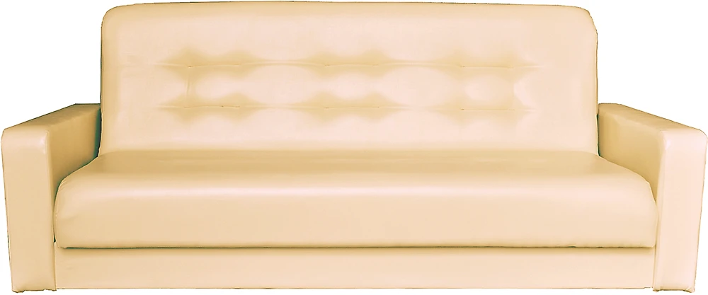 Раскладной кожаный диван Аккорд Милк