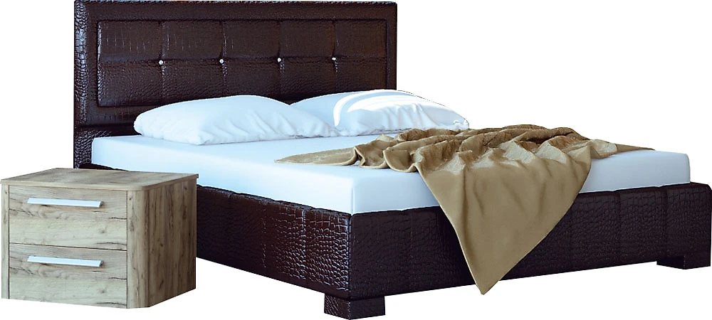 Кровать в современном стиле 228 Коричневая