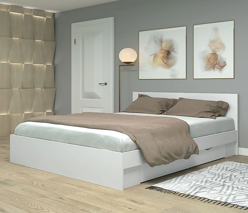 Двуспальная кровать Фреш КРФР-4-Я-1600 Дизайн-1
