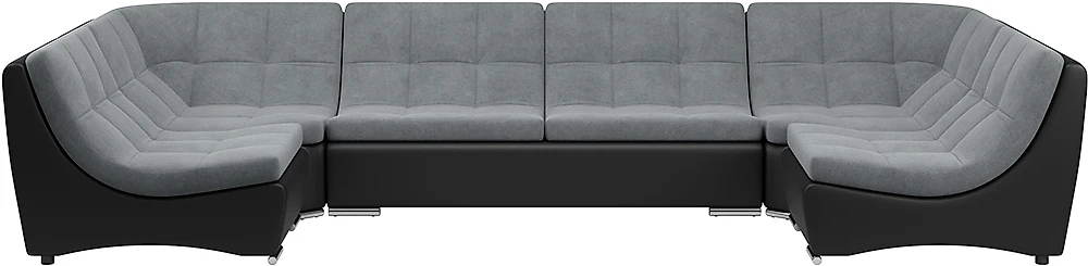 Модульный диван с оттоманкой  Монреаль-3 Плюш Графит