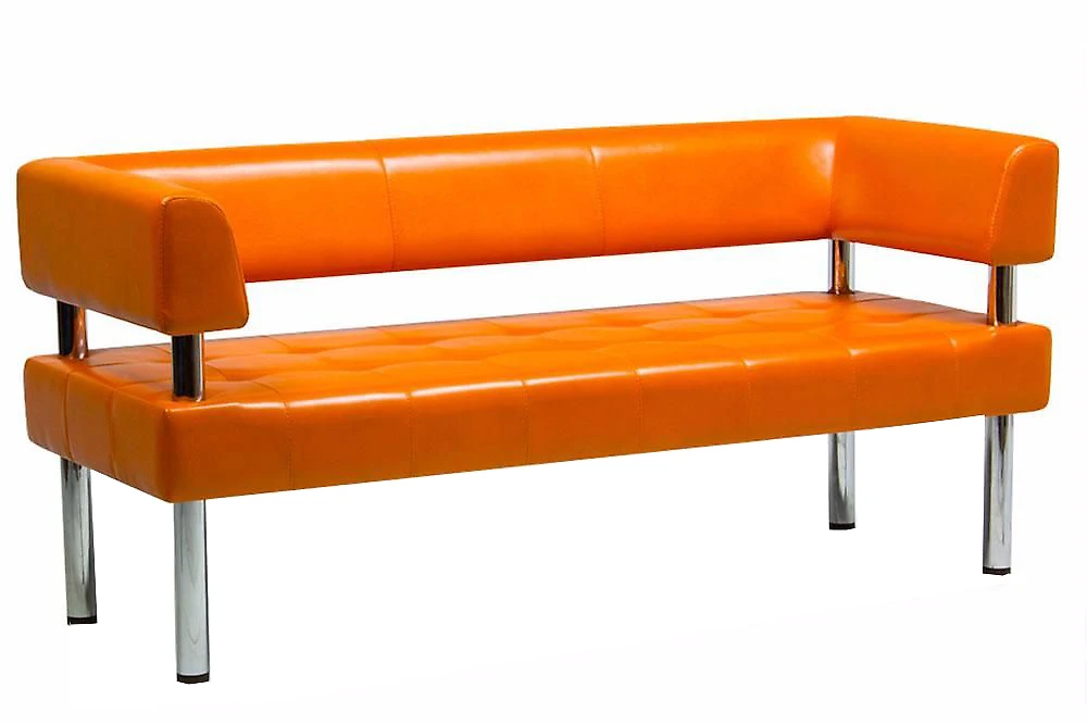 Диван с металлическими ножками Бизнес 162х78 Оранжевый