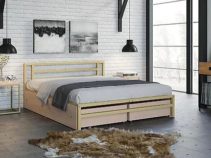 Двуспальная кровать Титан-2 (Мета) с ящиками