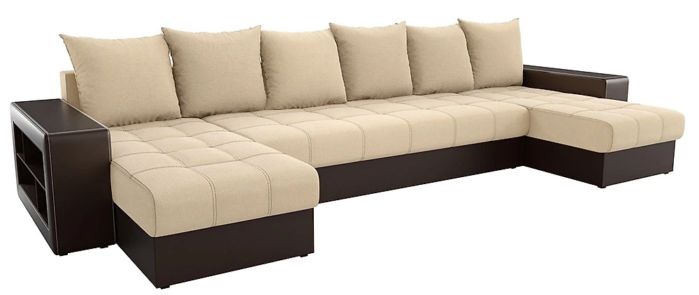 Угловой диван для офиса Дубай-П Беж Браун