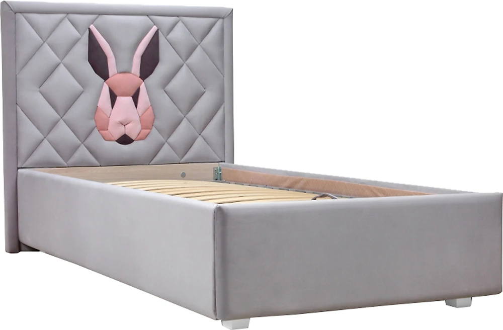 Односпальная кровать с мягким изголовьем Геометрия Hare Дизайн-2