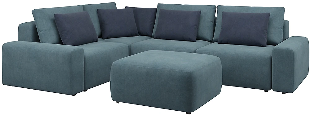 Угловой диван с подушками Гунер-1 Плюш Клауд