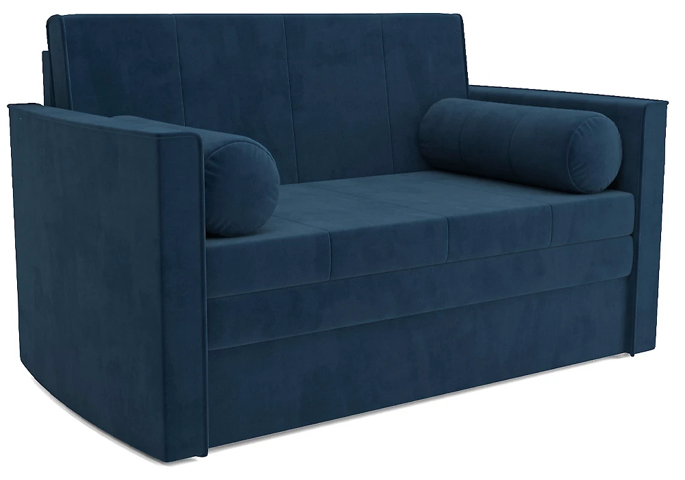 Выкатной диван с ящиком для белья Санта 2 Темно-Синий