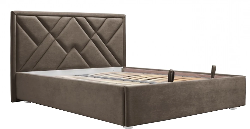 Односпальная кровать с мягким изголовьем Сидней Дизайн-1
