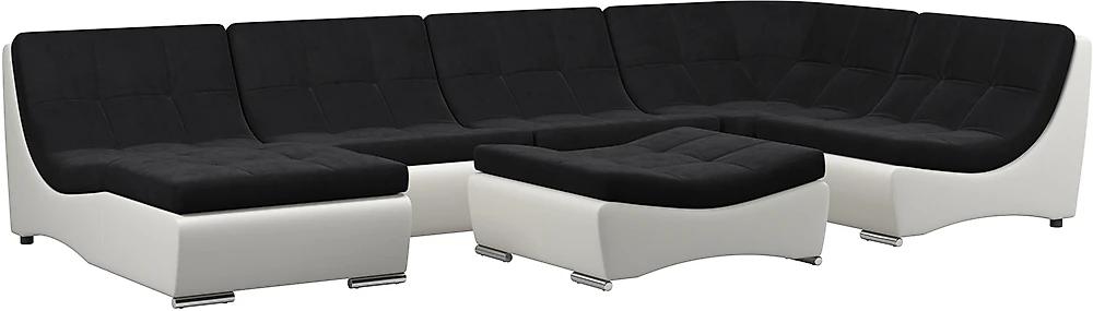 Модульный диван с оттоманкой  Монреаль-7 Нуар