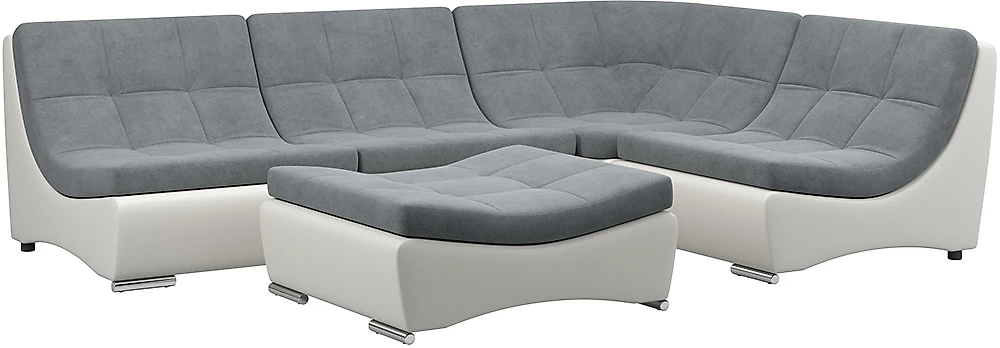 Модульный диван с оттоманкой  Монреаль-6 Слэйт