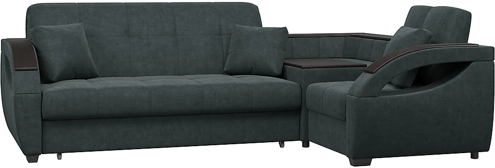 Угловой диван с подушками Монреаль-160 Плюш Графит