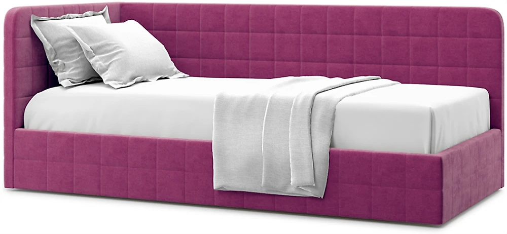 Кровать односпальная с ортопедическим матрасом Тичина - (Тред) Фиолет