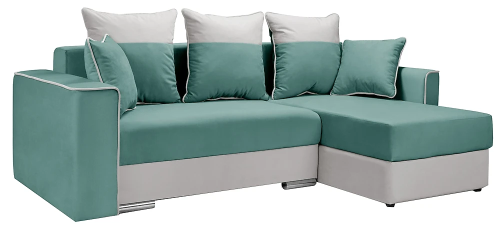 Угловой диван для ежедневного сна Айрон Бирюза