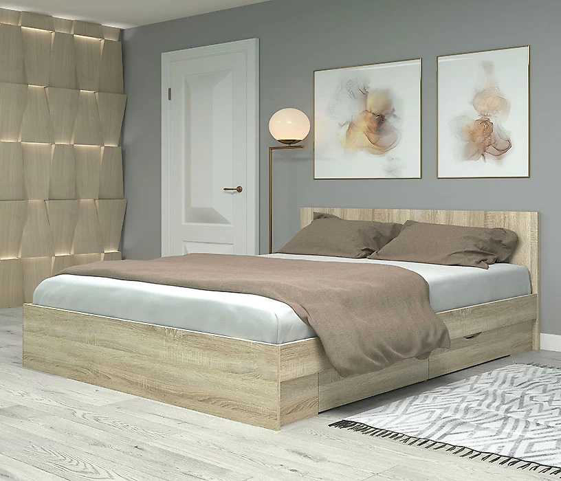 Двуспальная кровать Фреш КРФР-4-Я-1600 Дизайн-2