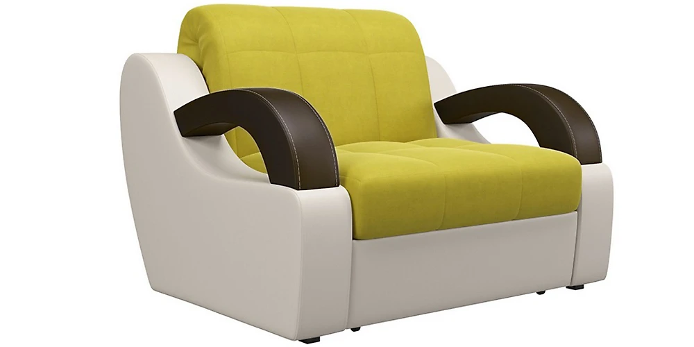 кресло желтого цвета Мадрид-МК Плюш Олива