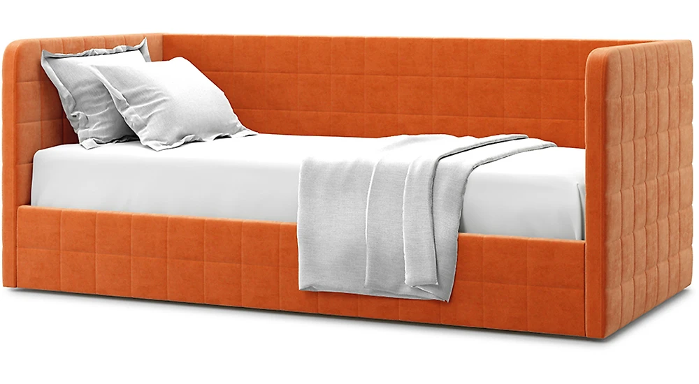 Кровать с мягкой спинкой Брэнта Оранж