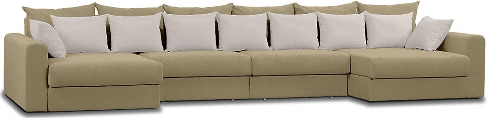 Маленький угловой диван Модена-8 Плюш Крем