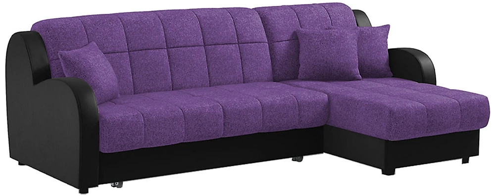 Угловой диван из велюра Барон Плюш Фиолет