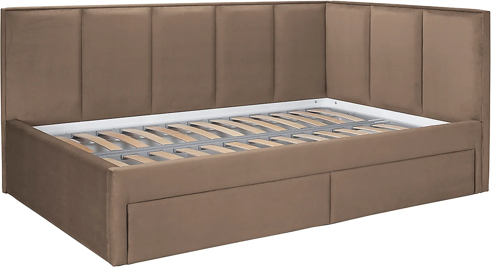 Односпальная кровать с мягким изголовьем Лайф Дизайн-1