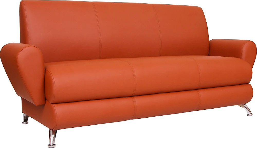 Прямой диван из экокожи Блюз 10.02 трехместный