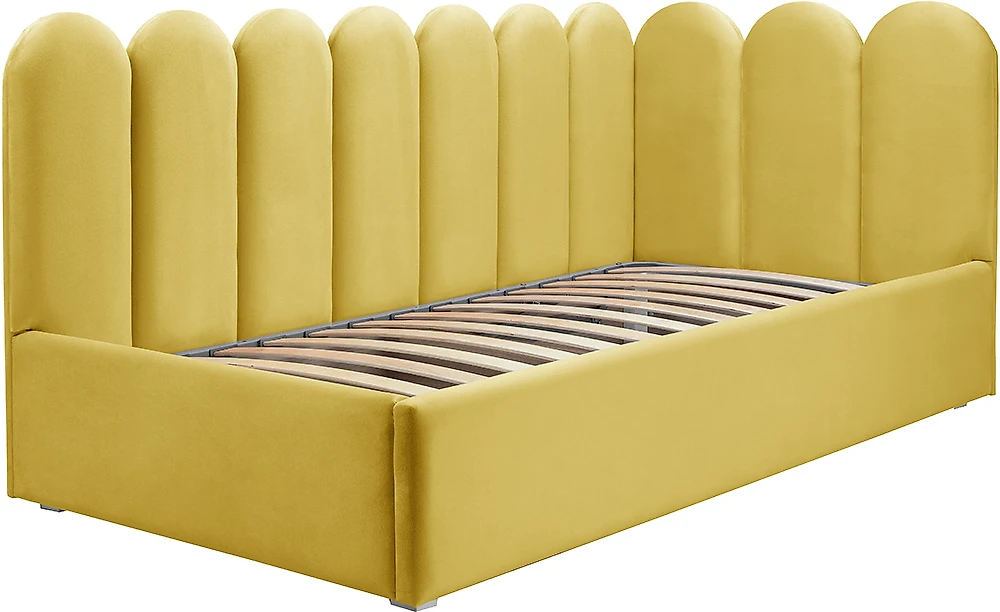 Односпальная кровать с мягким изголовьем Мия Дизайн-2