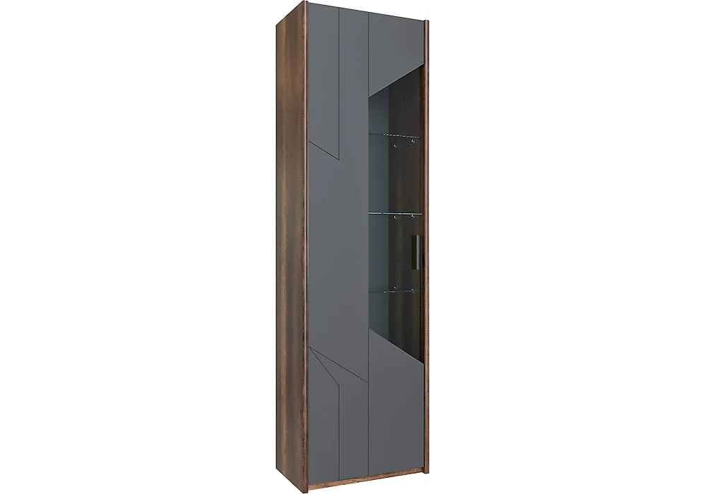 Шкаф со стеклянными дверцами Софт ПМ-356.25-01 Дуб Каньон левый