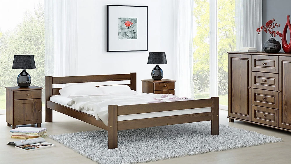 Двуспальная кровать Родос 160х200 с матрасом